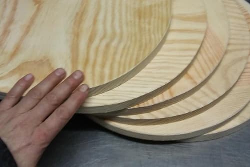 Diferentes artículos de Platos de Madera