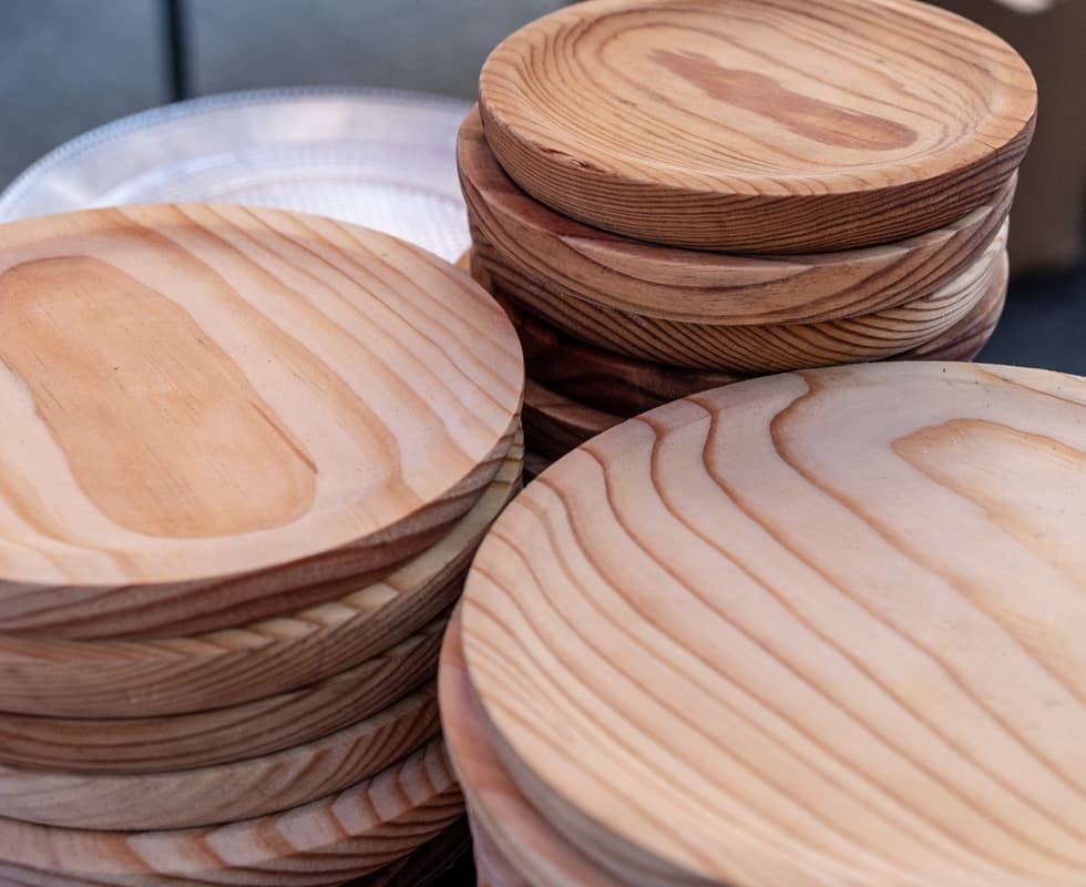 Platos de pulpo de madera