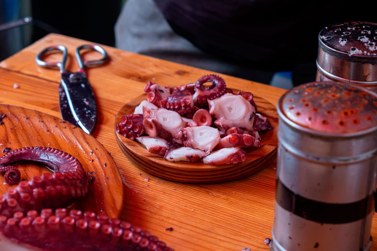 Plato para pulpo en A Estrada